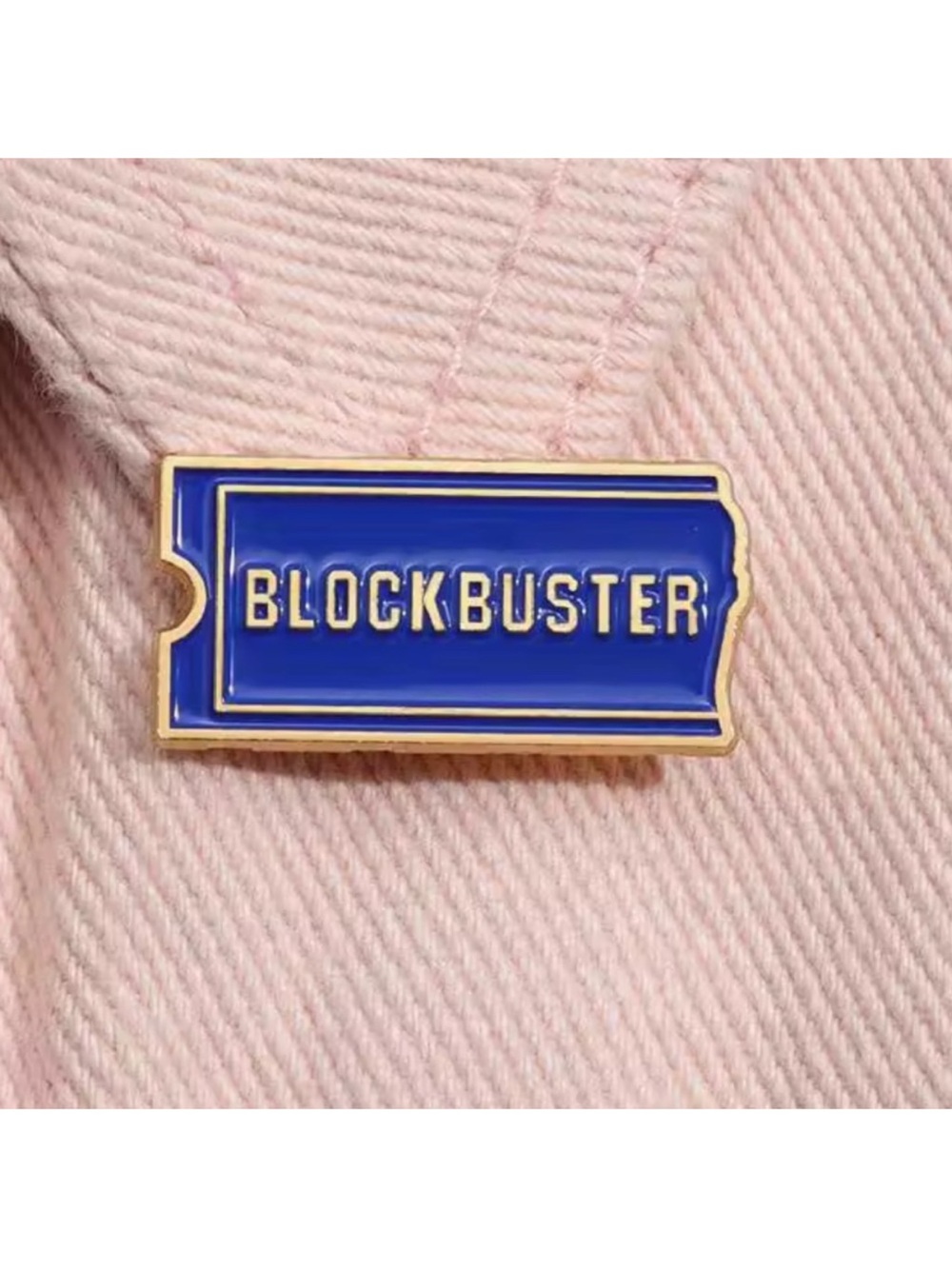 Blockbuster Enamel Pin - Blue and Gold Ticket